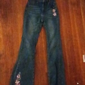 ROMWE butterfly flared jeans